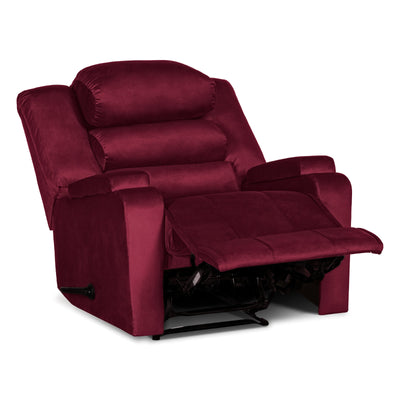 In House Classic Recliner Upholstered Chair with Controllable Back - Red-905147-RE (6613416869984)