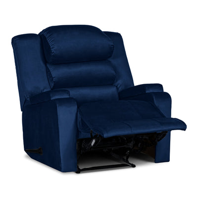 In House Rocking & Rotating Recliner Upholstered Chair with Controllable Back - Blue-905149-B (6613417525344)