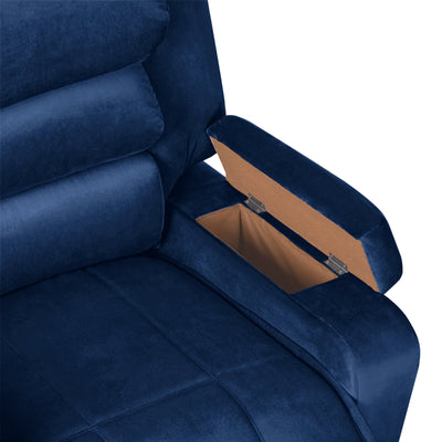 In House Rocking Recliner Upholstered Chair with Controllable Back  - Blue-905148-B (6613417066592)