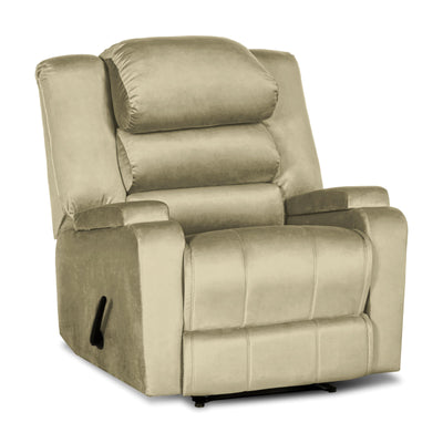 In House Classic Recliner Upholstered Chair with Controllable Back - White-905147-W (6613416935520)