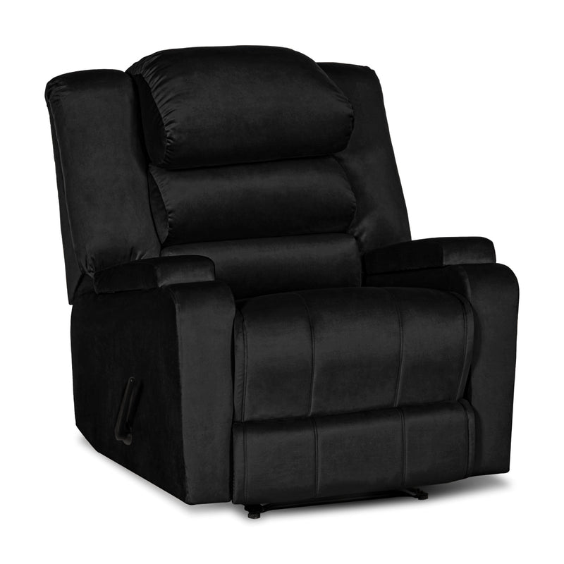 In House Classic Recliner Upholstered Chair with Controllable Back - Black-905147-BL (6613416542304)