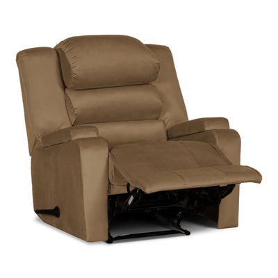 In House Rocking Recliner Upholstered Chair with Controllable Back - Light Brown-905148-BE (6613417033824)