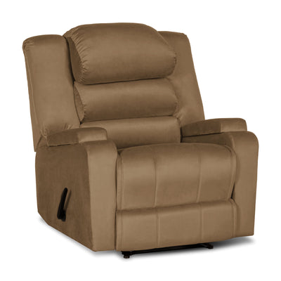 In House Classic Recliner Upholstered Chair with Controllable Back - Light Brown-905147-BE (6613416575072)
