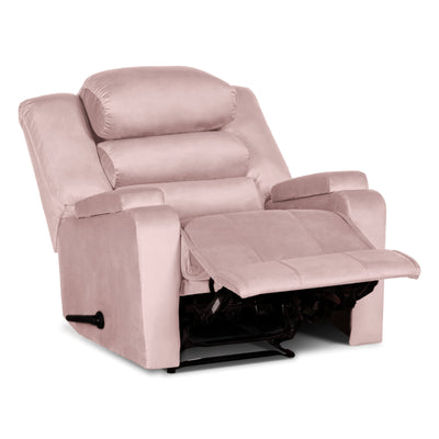 In House Rocking Recliner Upholstered Chair with Controllable Back - Light Grey-905148-G (6613417197664)