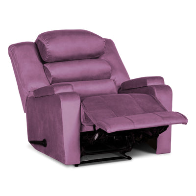 In House Rocking Recliner Upholstered Chair with Controllable Back - Purple-905148-PU (6613417295968)