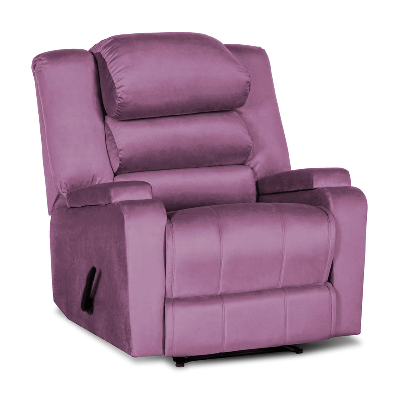 In House Classic Recliner Upholstered Chair with Controllable Back - Purple-905147-PU (6613416837216)