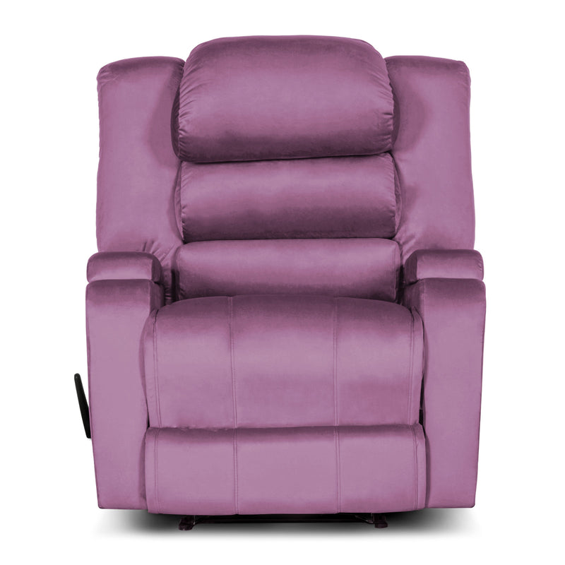 In House Rocking Recliner Upholstered Chair with Controllable Back - Purple-905148-PU (6613417295968)