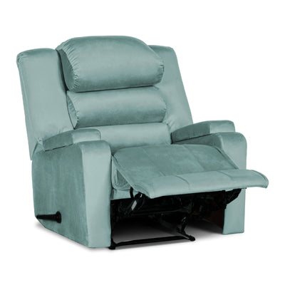 In House Rocking & Rotating Recliner Upholstered Chair with Controllable Back - Teal-905149-TE (6613417623648)