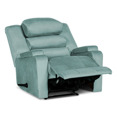 In House Rocking Recliner Upholstered Chair with Controllable Back  - Teal-905148-TE (6613417132128)