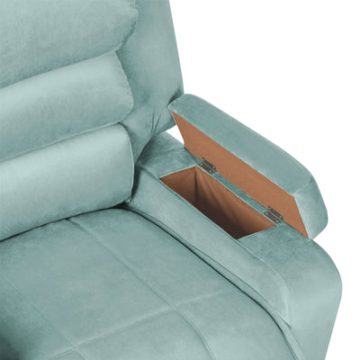 In House Rocking Recliner Upholstered Chair with Controllable Back  - Teal-905148-TE (6613417132128)