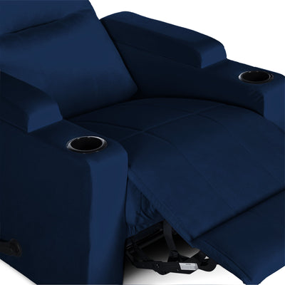 In House Rocking & Rotating Recliner Upholstered Chair with Controllable Back - Blue-905152-B (6613418901600)