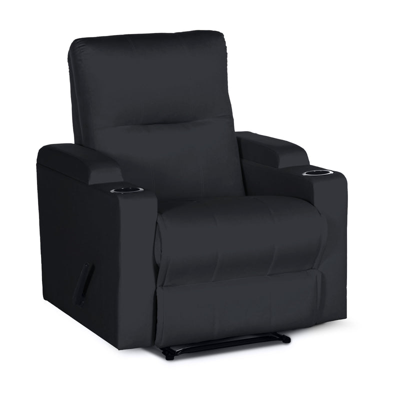In House Rocking & Rotating Recliner Upholstered Chair with Controllable Back - Dark Grey-905152-DG (6613418999904)