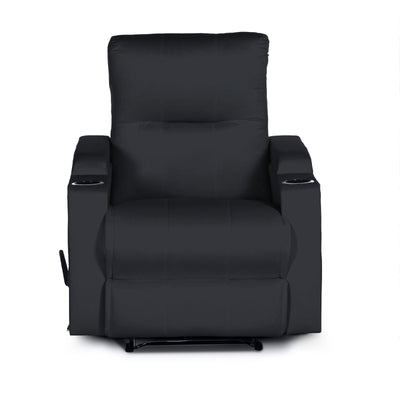 In House Rocking Recliner Upholstered Chair with Controllable Back - Dark Grey-905151-DG (6613418541152)