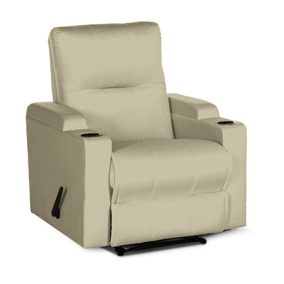 In House Classic Recliner Upholstered Chair with Controllable Back - White-905150-W (6613418311776)