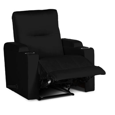 In House Rocking & Rotating Recliner Upholstered Chair with Controllable Back - Black-905152-BL (6613418803296)