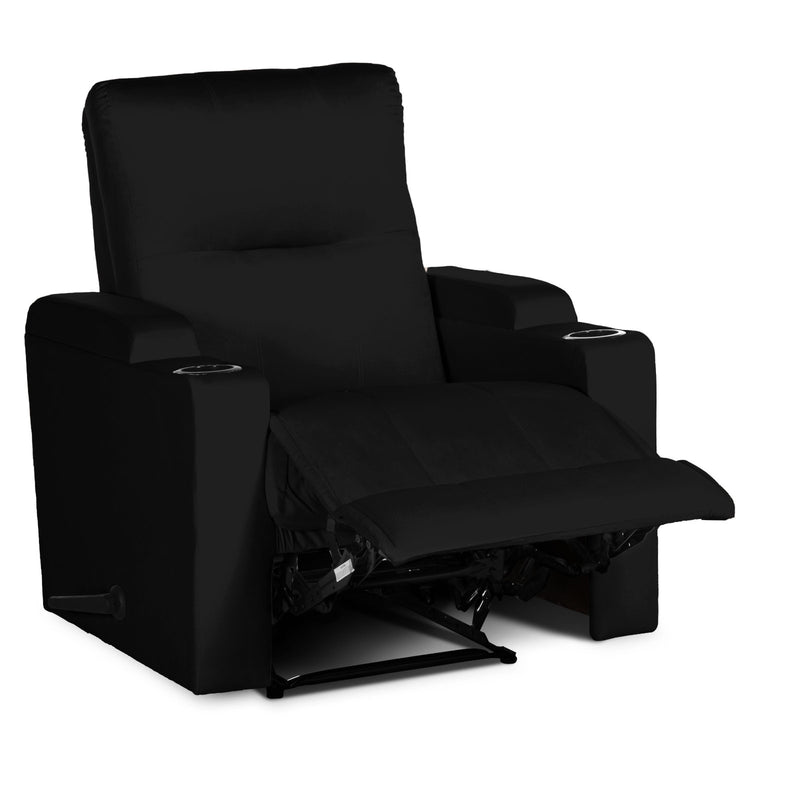 In House Classic Recliner Upholstered Chair with Controllable Back - Black-905150-BL (6613417885792)