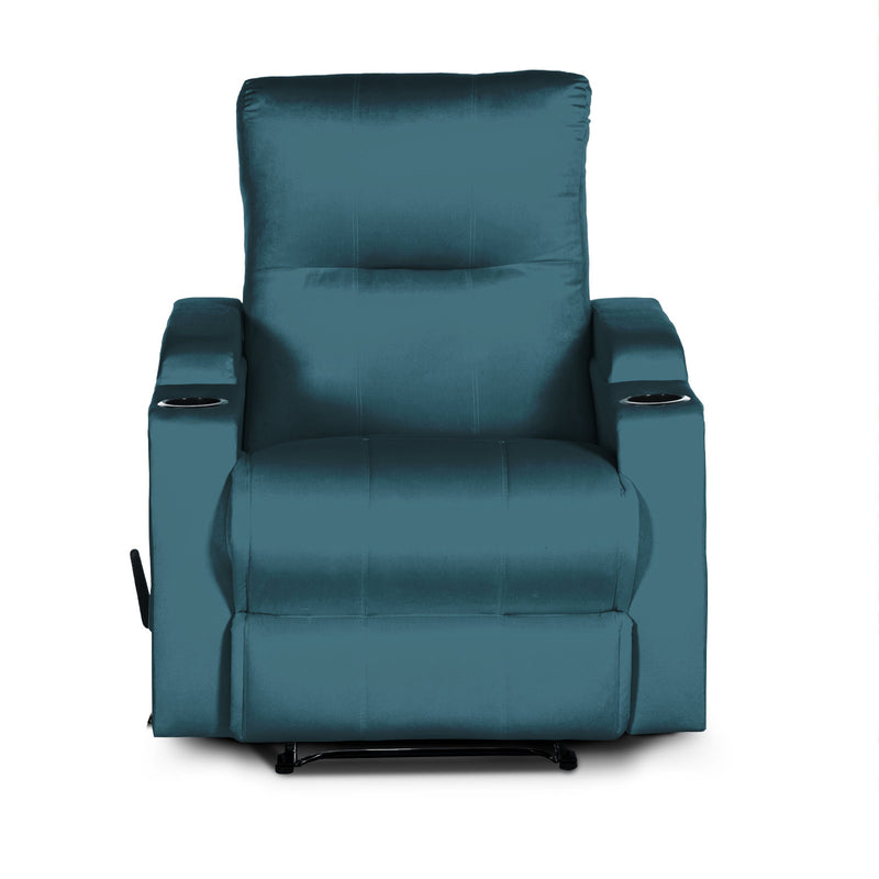 In House Classic Recliner Upholstered Chair with Controllable Back - Turquoise-905150-TU (6613418016864)
