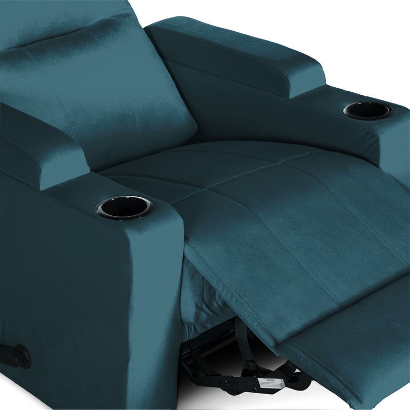 In House Rocking Recliner Upholstered Chair with Controllable Back - Turquoise-905151-TU (6613418475616)