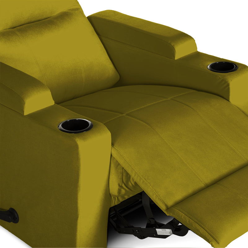 In House Classic Recliner Upholstered Chair with Controllable Back - Yellow-905150-Y (6613418147936)