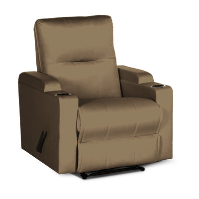 In House Rocking & Rotating Recliner Upholstered Chair with Controllable Back - Light Brown-905152-BE (6613418868832)