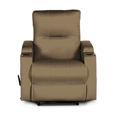 In House Classic Recliner Upholstered Chair with Controllable Back - Light Brown-905150-BE (6613417951328)