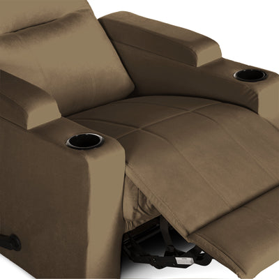 In House Rocking Recliner Upholstered Chair with Controllable Back - Light Brown-905151-BE (6613418410080)