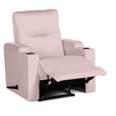 In House Rocking Recliner Upholstered Chair with Controllable Back - Light Grey-905151-G (6613418573920)