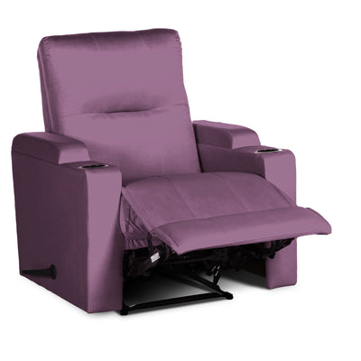 In House Classic Recliner Upholstered Chair with Controllable Back - Purple-905150-PU (6613418213472)