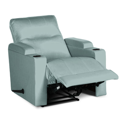 In House Rocking & Rotating Recliner Upholstered Chair with Controllable Back - Teal-905152-TE (6613418967136)