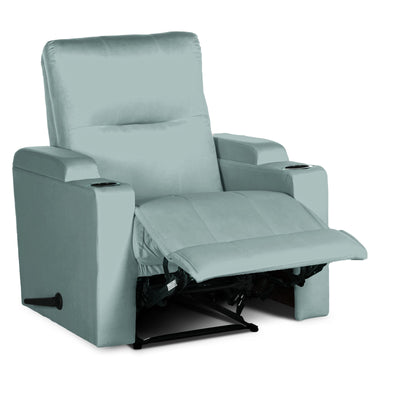 In House Rocking & Rotating Recliner Upholstered Chair with Controllable Back - Teal-905152-TE (6613418967136)