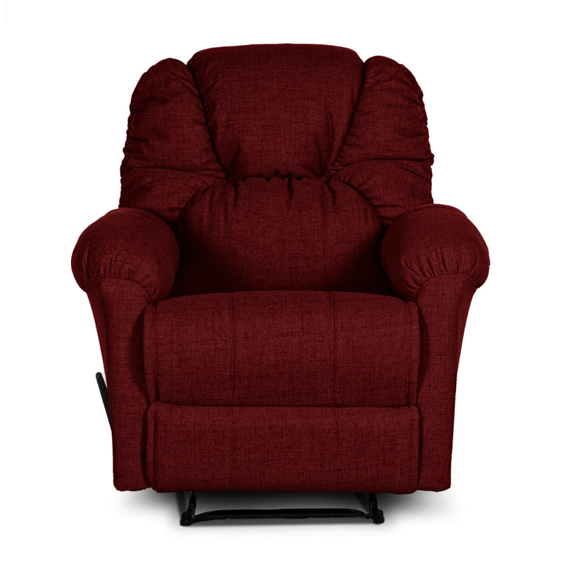 American Polo Classical Linen Recliner Upholstered Chair with Controllable Back - Red-905165-RE (6613423226976)