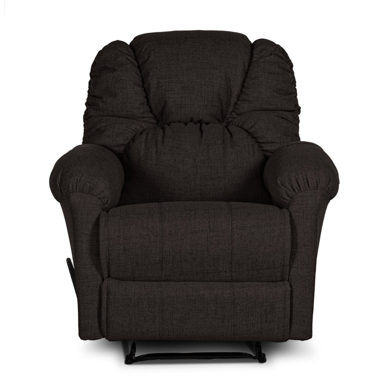 American Polo Classical Linen Recliner Upholstered Chair with Controllable Back - Dark Brown-905165-BR (6613423456352)