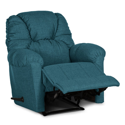 American Polo Recliner Rocking and Rotating Linen Chair Upholstered With Controllable Back  - Turquoise-905167-TE (6613424439392)