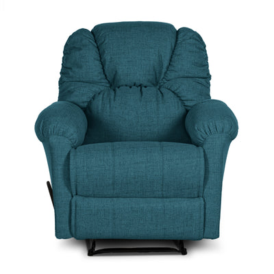 American Polo Classical Linen Recliner Upholstered Chair with Controllable Back - Turquoise-905165-TE (6613423489120)