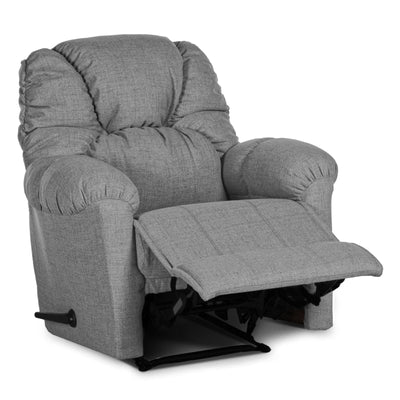 American Polo Recliner Rocking and Rotating Linen Chair Upholstered With Controllable Back  - Silver Gray-905167-SB (6613424308320)