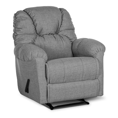 American Polo Recliner Rocking Linen Chair Upholstered With Controllable Back - Silver Gray-905166-SB (6613423816800)