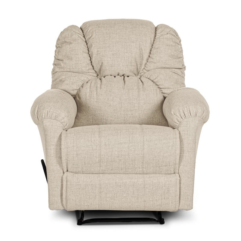American Polo Recliner Rocking Linen Chair Upholstered With Controllable Back - Light Beige-905166-LG (6613424111712)