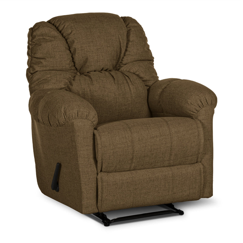 American Polo Recliner Rocking and Rotating Linen Chair Upholstered With Controllable Back  - Light Brown-905167-BE (6613424504928)
