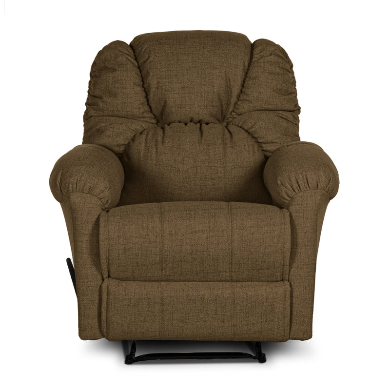 American Polo Recliner Rocking Linen Chair Upholstered With Controllable Back - Light Brown-905166-BE (6613424013408)