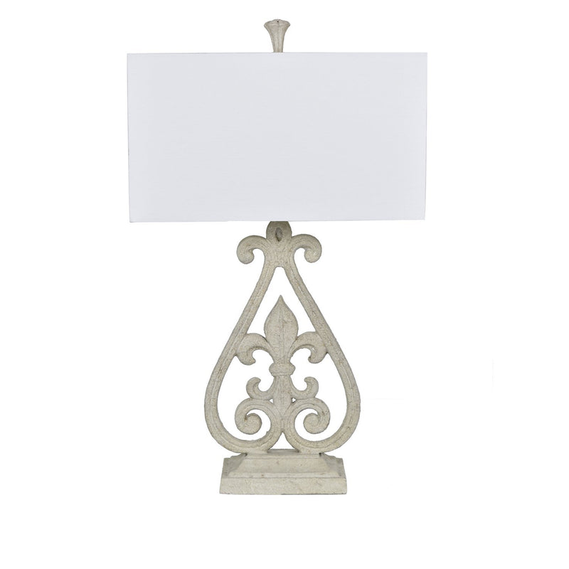 Fleur De Lis Table Lamp - Al Rugaib Furniture (4494511931488)