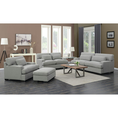 Rodeo Loveseat With 2 Bolster Pillows In Grey (6640610476128)