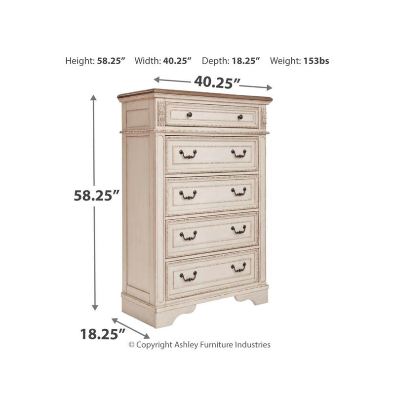 Realyn Five Drawer Chest - Al Rugaib Furniture (4490848895072)