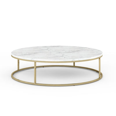 GOLD Marble ROUND COFFEE TABLE (6650221396064)