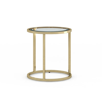 GOLD Glass ROUND SIDE TABLE (6650220445792)