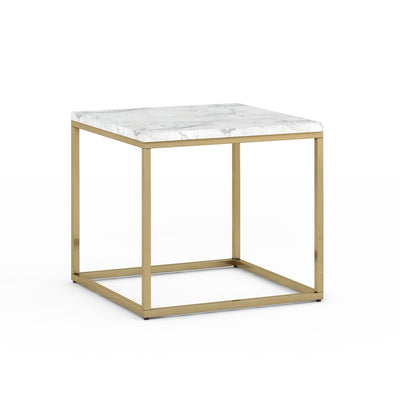 GOLD Marble SQUARE SIDE TABLE (6650220806240)
