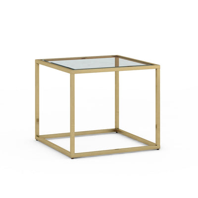 GOLD Glass SQUARE SIDE TABLE (6650220839008)