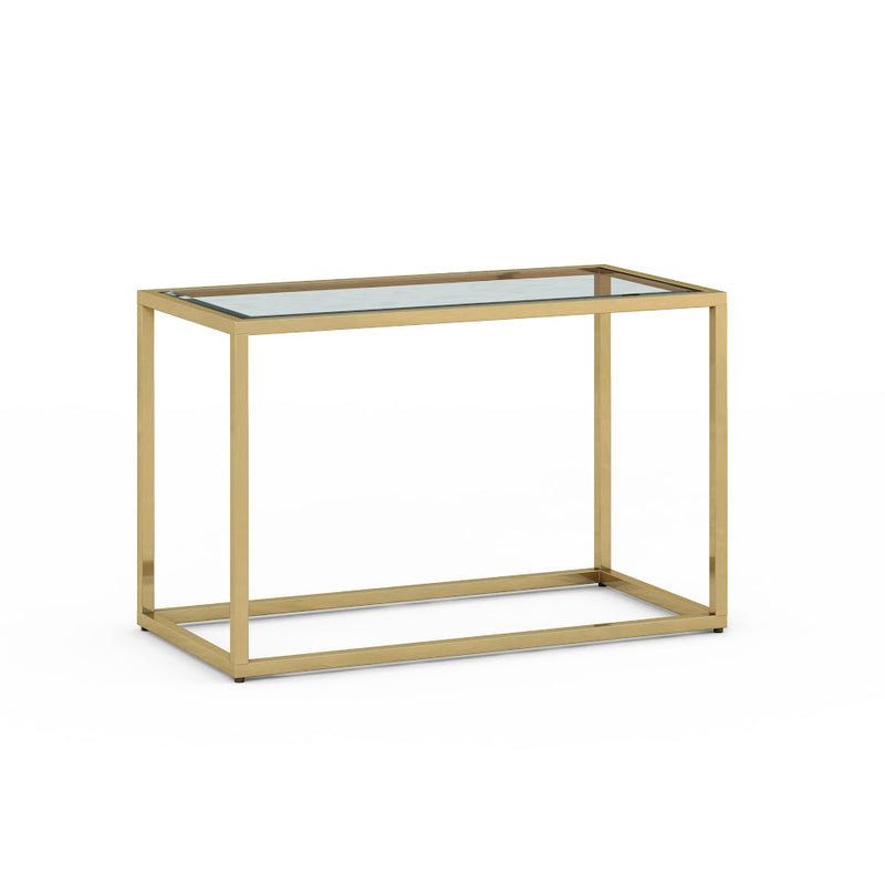 GOLD Glass RECTANGULAR SIDE TABLE (6650221232224)