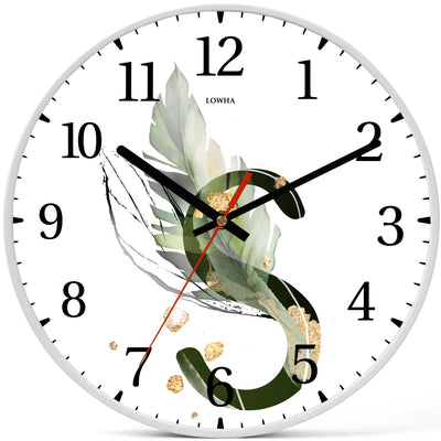 Wall Clock Decorative S letter Battery Operated -LWHSWC30W-C107 (6622834786400)