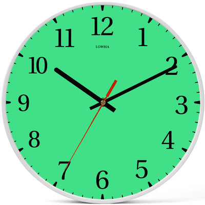 Wall Clock Decorative shine green Battery Operated -LWHSWC30W-C109 (6622834851936)
