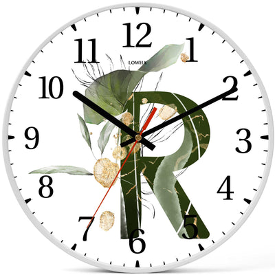 Wall Clock Decorative R letter Battery Operated -LWHSWC30W-C116 (6622835081312)